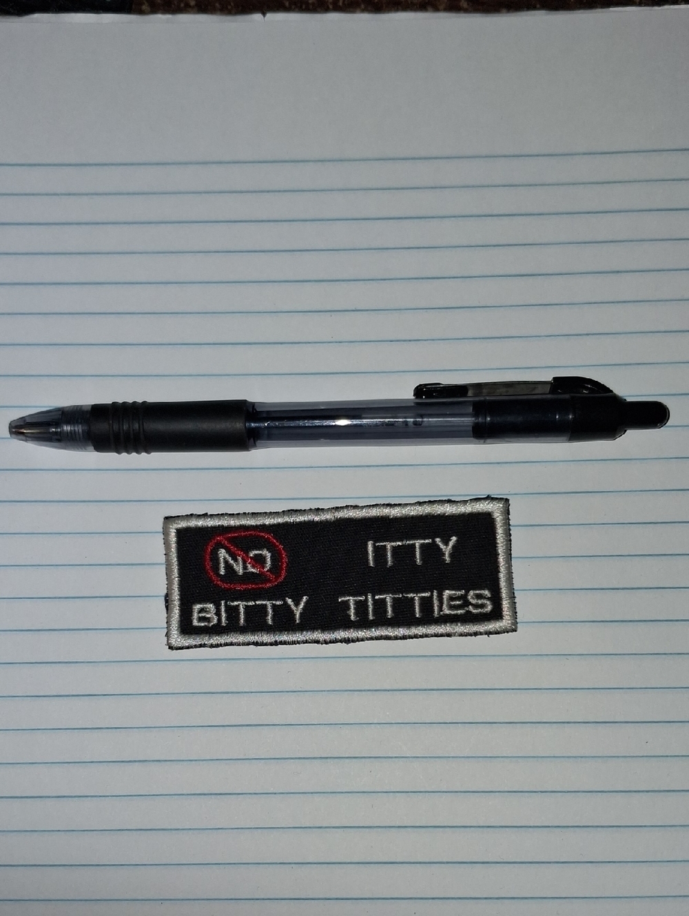 NO ITTY BITTY TITTIES Embroided Patch